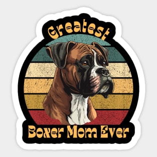 Greatest Boxer Mom Sticker